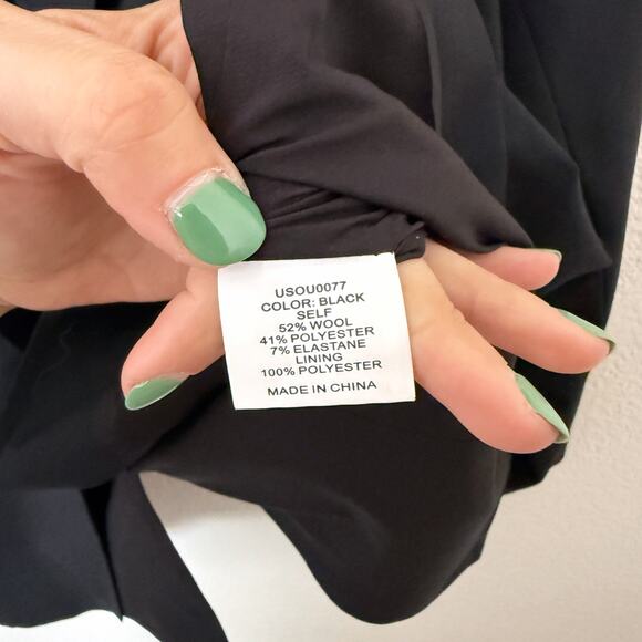 [Universal Standard] Black Rio Wool Blend Blazer Jacket Work Office 14 16 Small - Picture 12 of 12